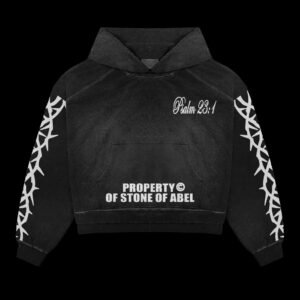 Psalm 23:1 Black Rhinestone Hoodie