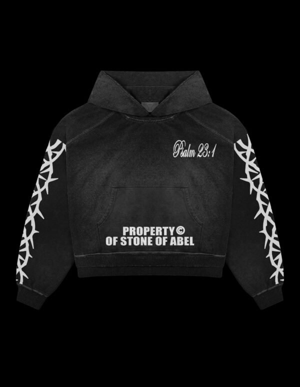Psalm 23:1 Black Rhinestone Hoodie