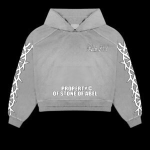 Psalm 23:1 Gray Rhinestone Hoodie